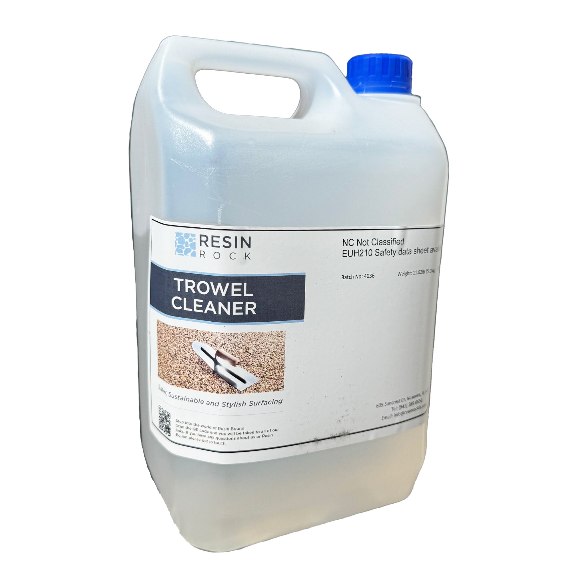 Resin Rock Trowel Cleaner bottle on a white background