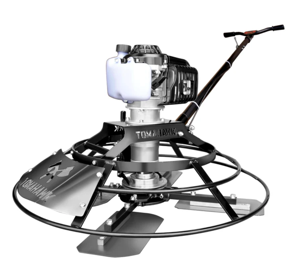 30" Portable Concrete Power Trowel with 18ft Bull Float Handle 37cc Engine